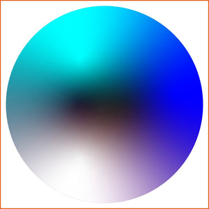 Silver, Cyan, and Blue Chroma Sticker