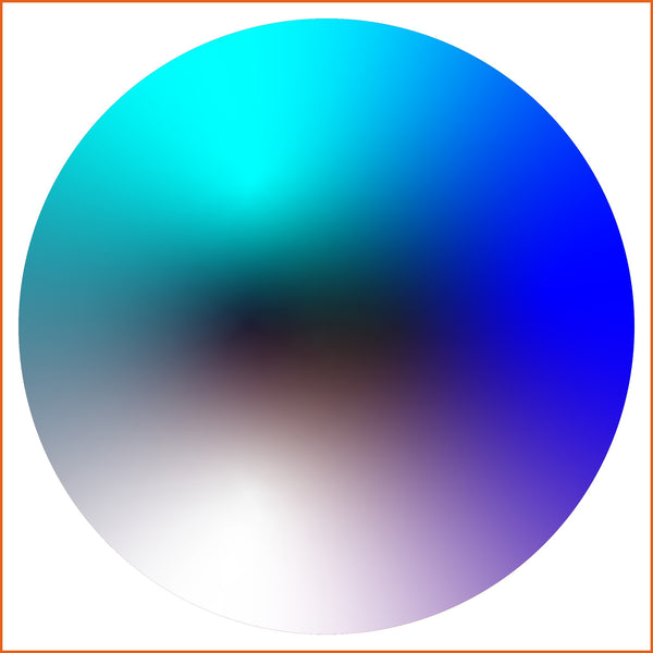 Silver, Cyan, and Blue Chroma Sticker