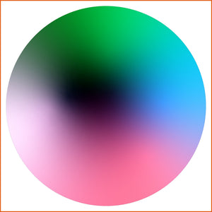 Pink, White, Green, and Cyan Chroma Sticker