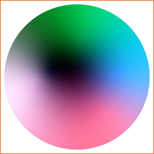Pink, White, Green, and Cyan Chroma Sticker