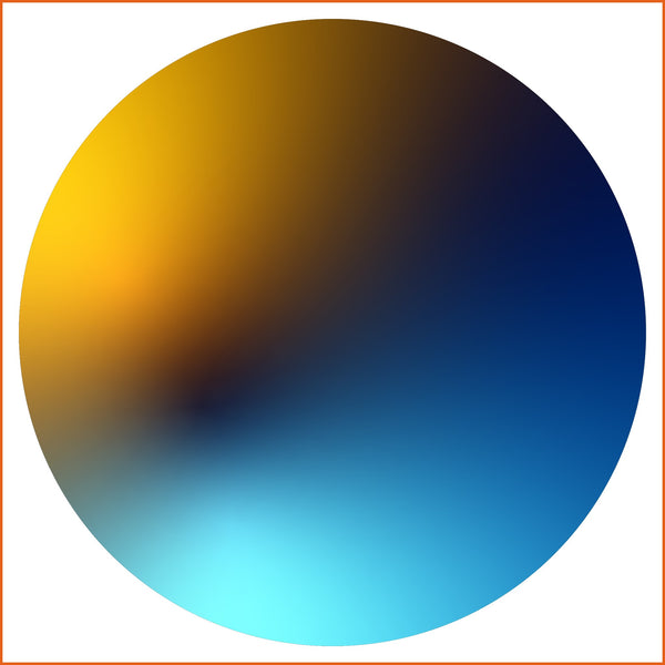 Yellow, Blue, and Black Chroma Sticker