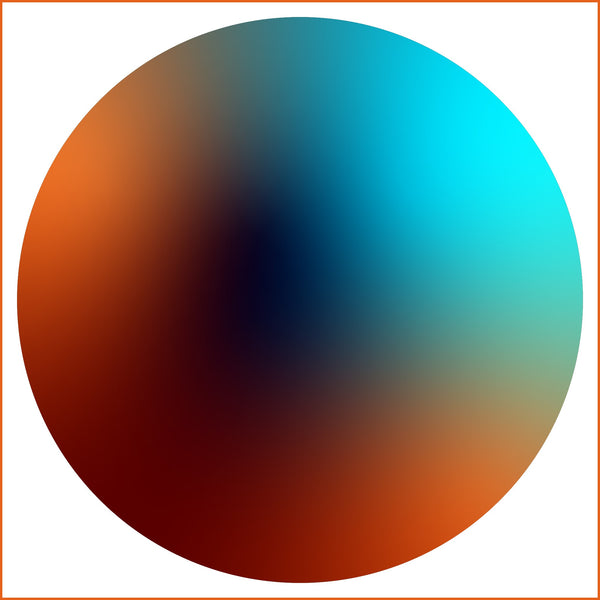 Cyan and Orange Chroma Sticker