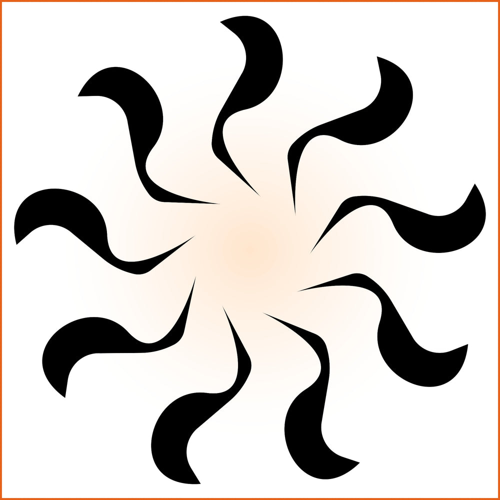 Twisting Sun Sticker
