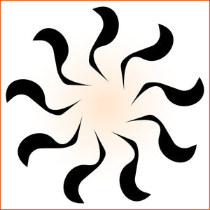 Twisting Sun Sticker