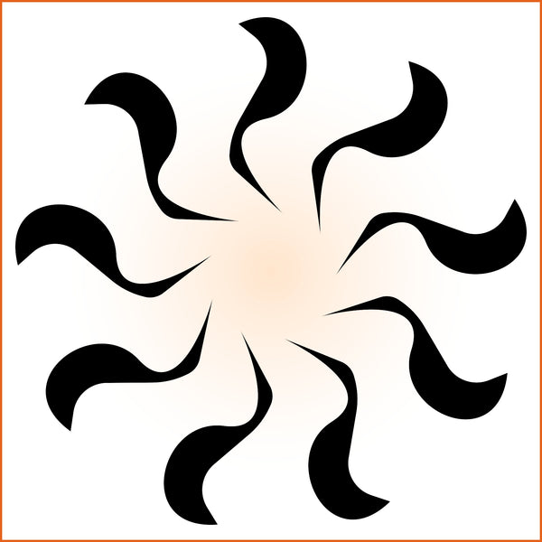 Twisting Sun Sticker