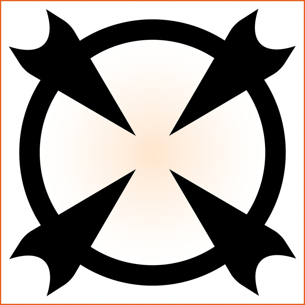 Thin Circular Four Point Sticker