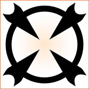 Thin Circular Four Point Sticker