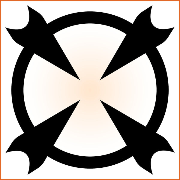 Thin Circular Four Point Sticker