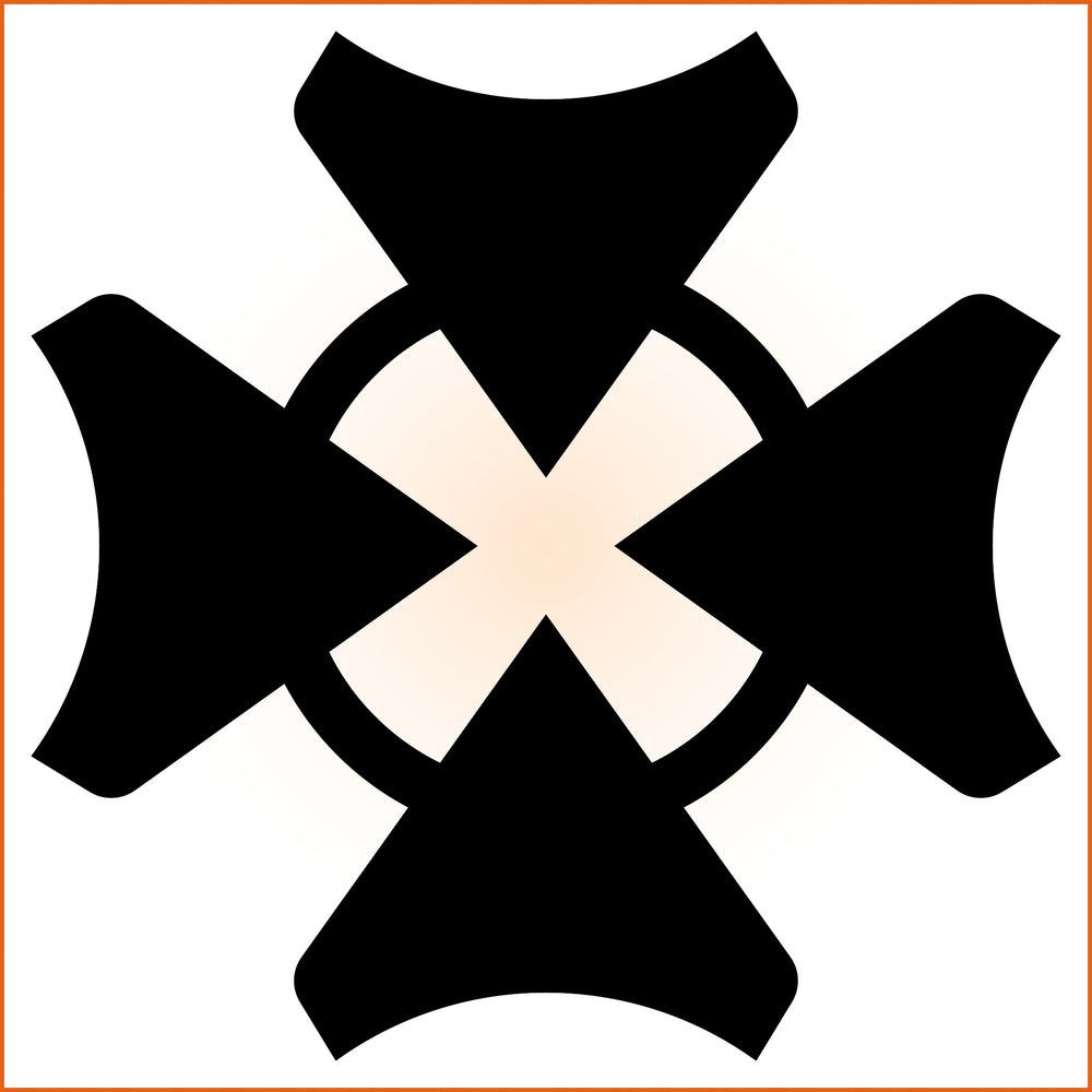 Thick Circular Four Point Sticker