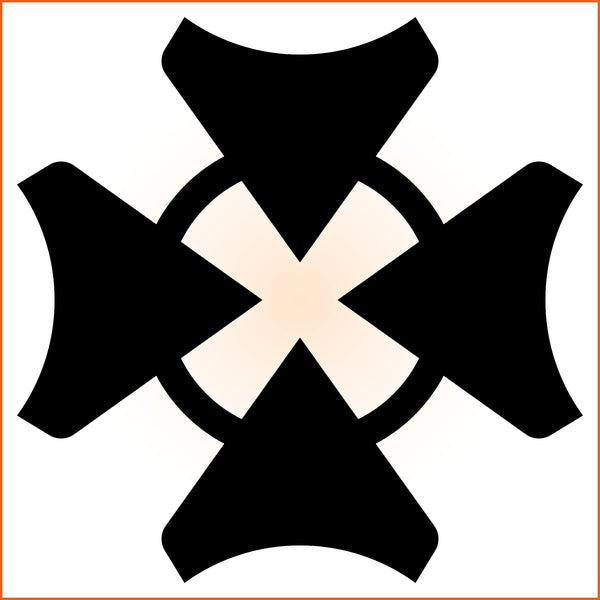 Thick Circular Four Point Sticker