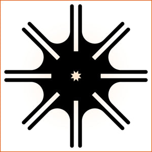 Thin Four Point Atom Sticker