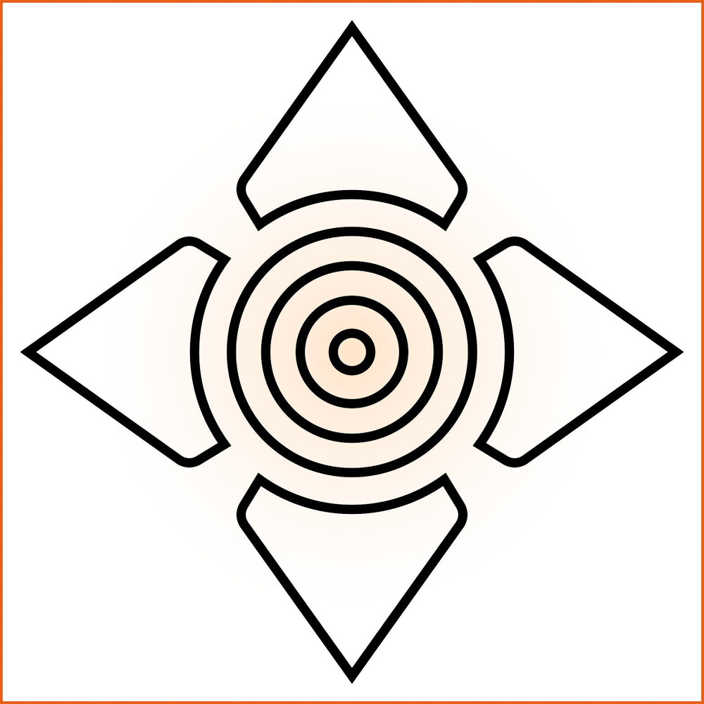 Hollow Four Point Bullseye Sticker