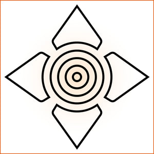Hollow Four Point Bullseye Sticker