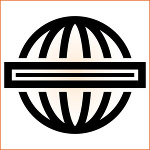 Globe and Rectangular Bar Sticker