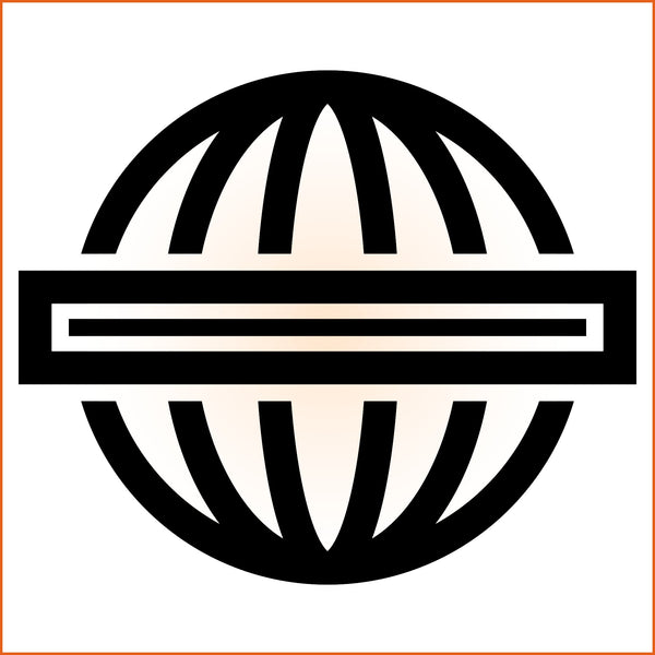 Globe and Rectangular Bar Sticker