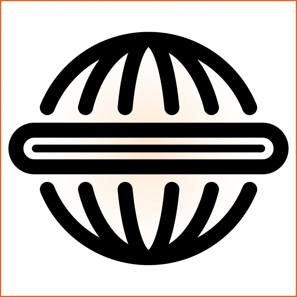 Globe and Circular Bar Sticker
