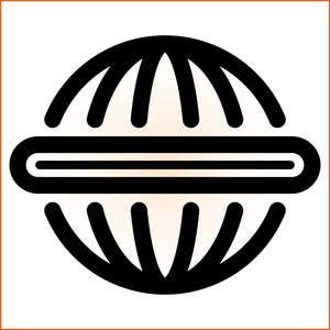 Globe and Circular Bar Sticker
