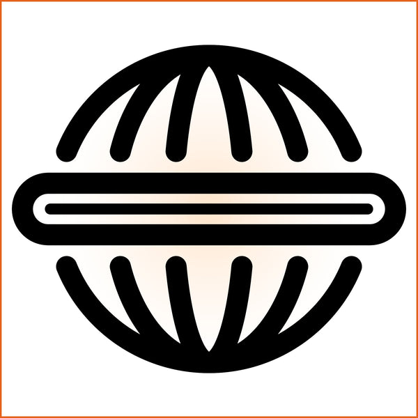 Globe and Circular Bar Sticker