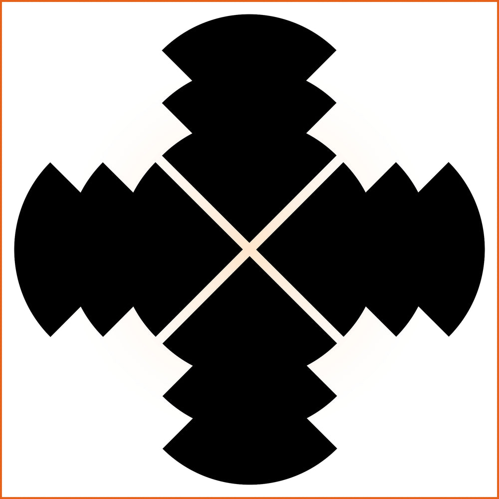 Thick Cross Jagged Sticker