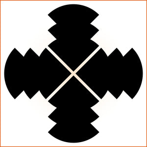 Thick Cross Jagged Sticker