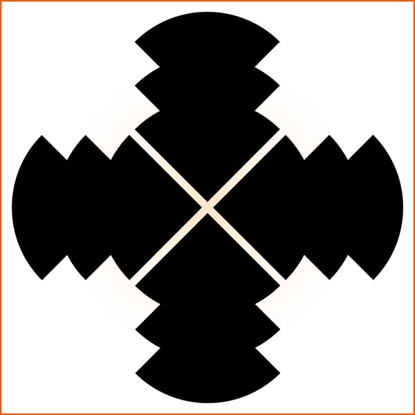 Thick Cross Jagged Sticker