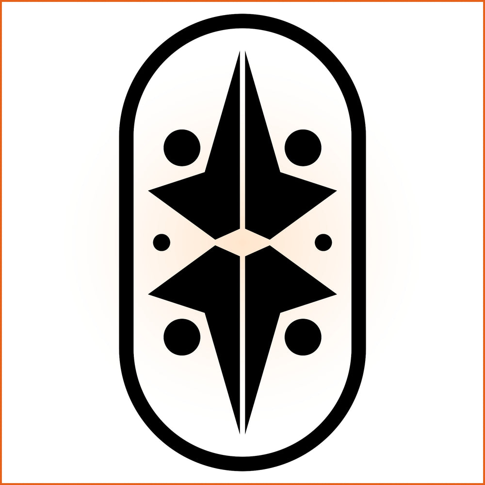 Rounded Rectangle Star Sticker