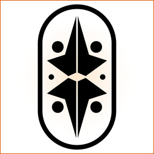Rounded Rectangle Star Sticker