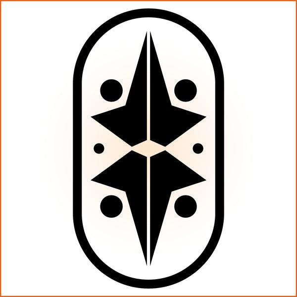 Rounded Rectangle Star Sticker