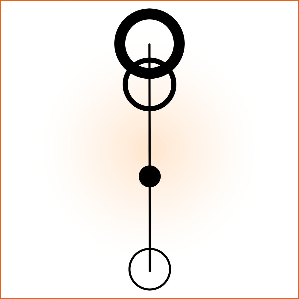 Vertical Circular Abstract Sticker