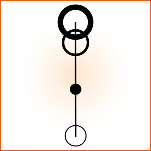 Vertical Circular Abstract Sticker