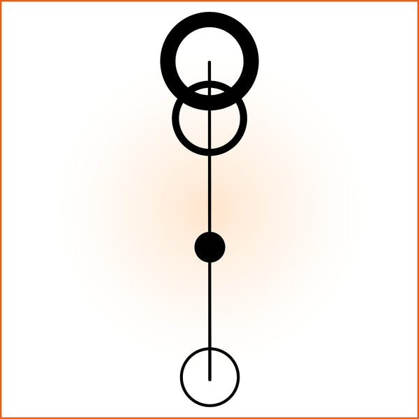 Vertical Circular Abstract Sticker