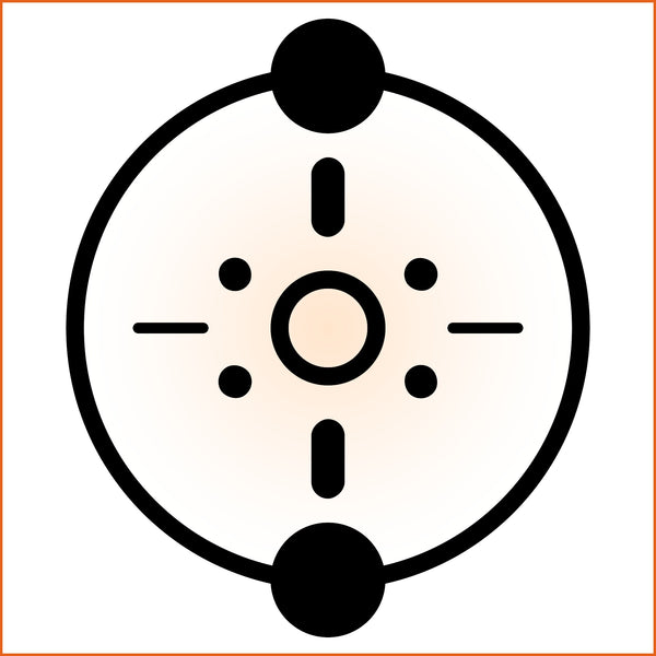 Globe Filled Circular Sticker