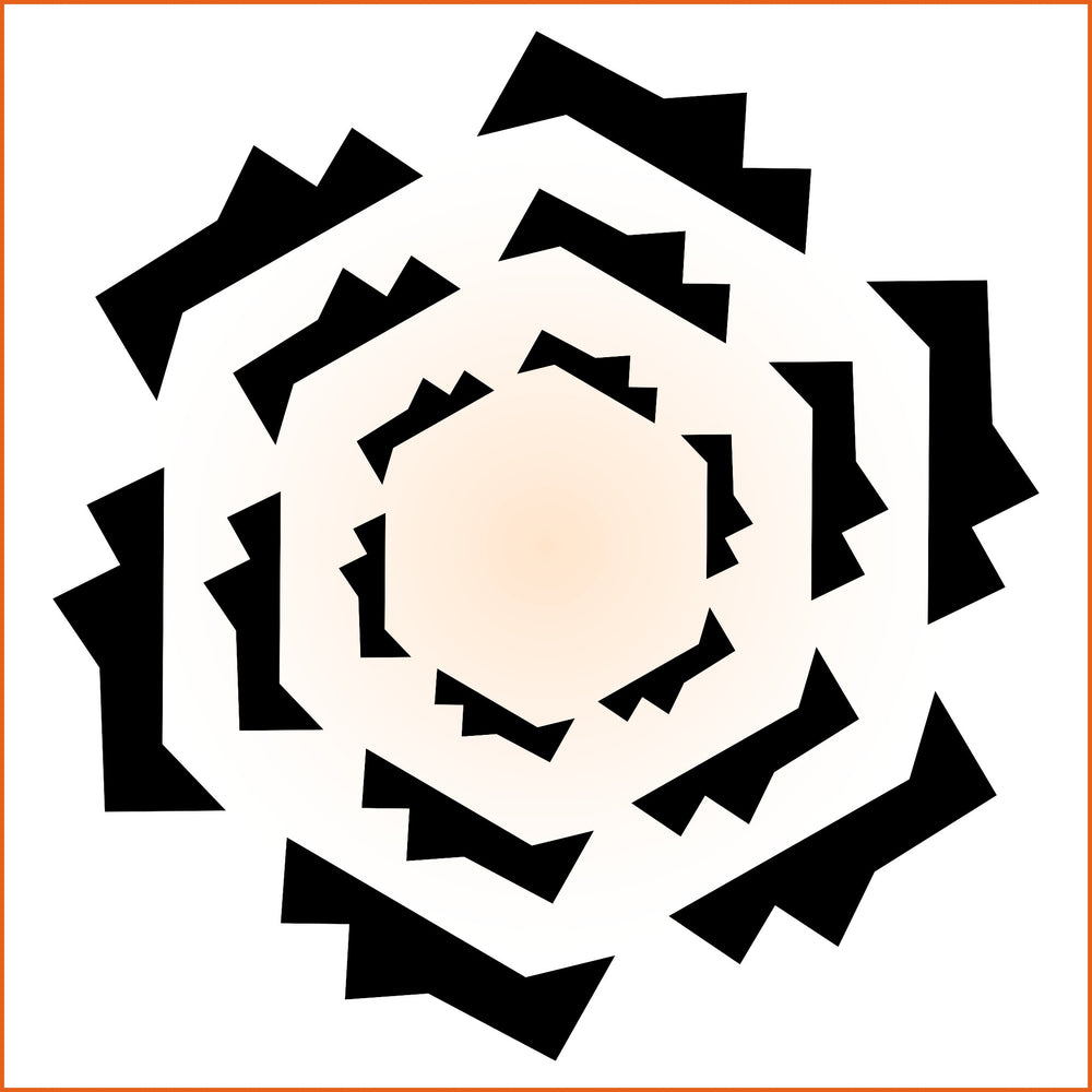 Jagged Spiral Sticker