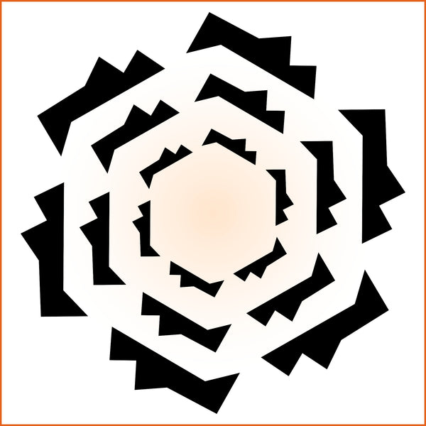 Jagged Spiral Sticker