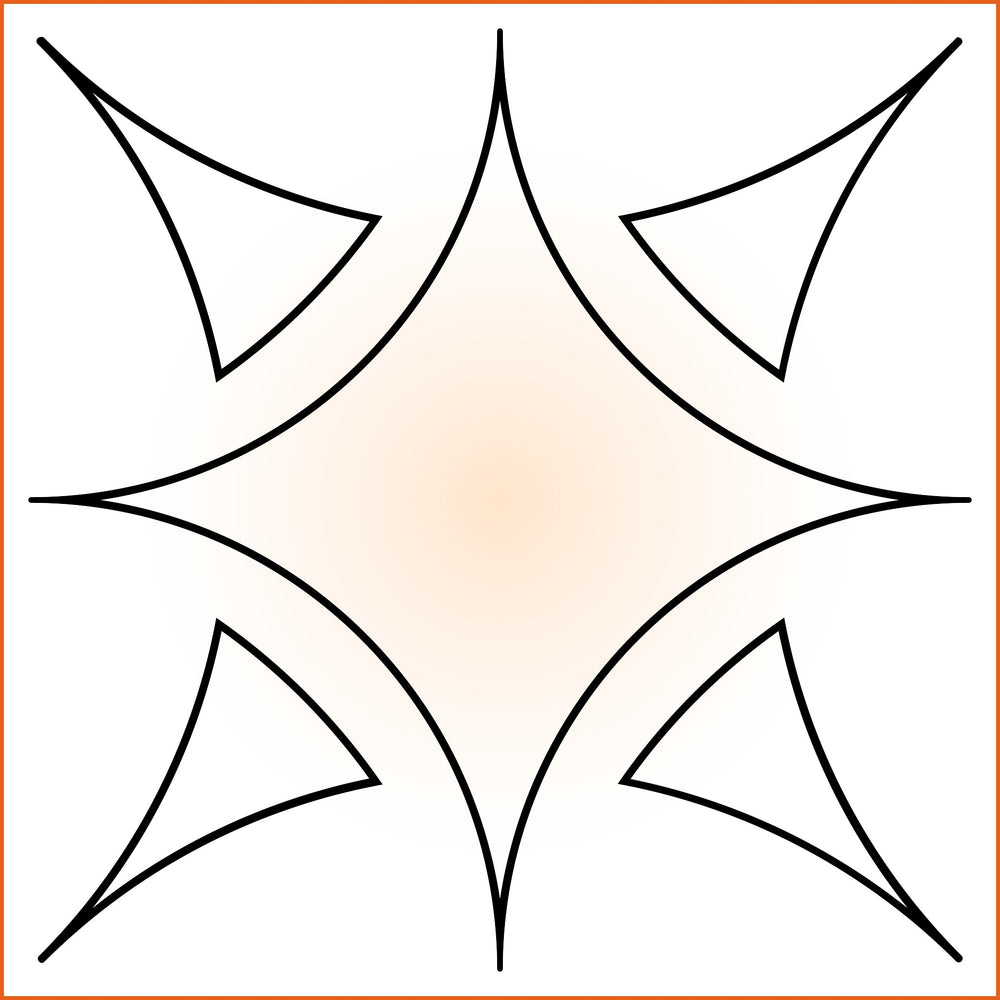 Thin Diamond Point Polygon Sticker