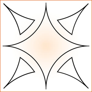 Thin Diamond Point Polygon Sticker
