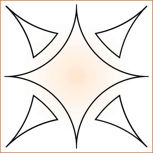 Thin Diamond Point Polygon Sticker