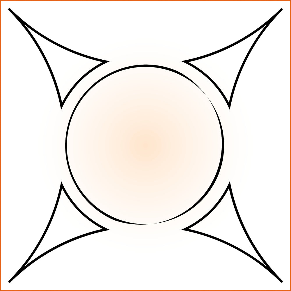 Thin Point Diamond Circle Sticker