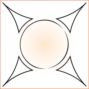 Thin Point Diamond Circle Sticker