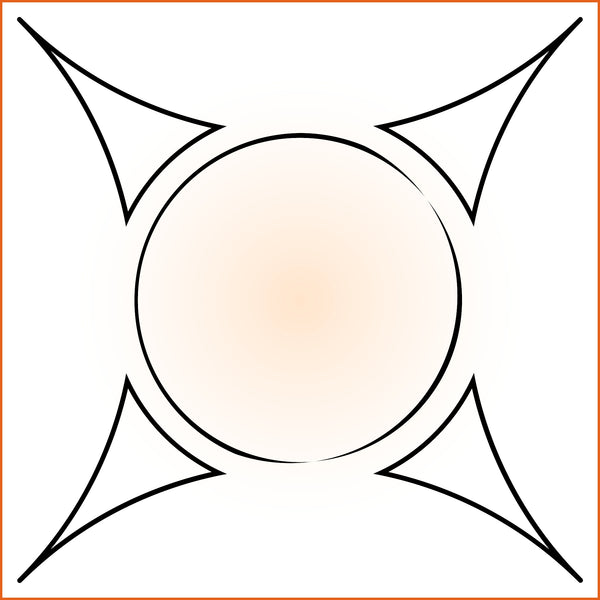 Thin Point Diamond Circle Sticker