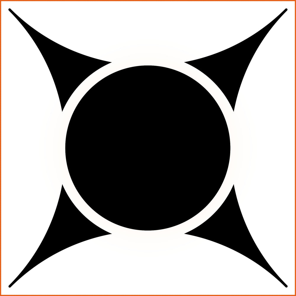 Thick Point Diamond Circle Sticker