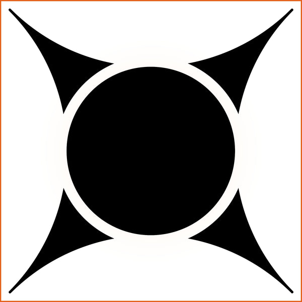 Thick Point Diamond Circle Sticker