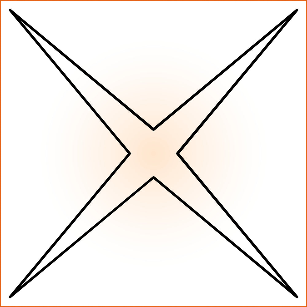 Thin Four Point Sticker
