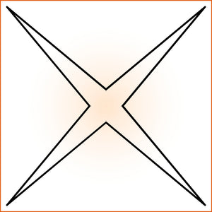 Thin Four Point Sticker