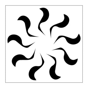 black on white