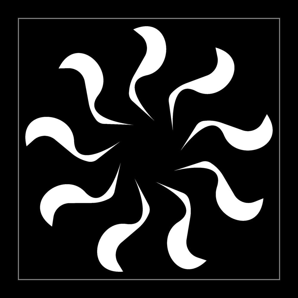 black on white