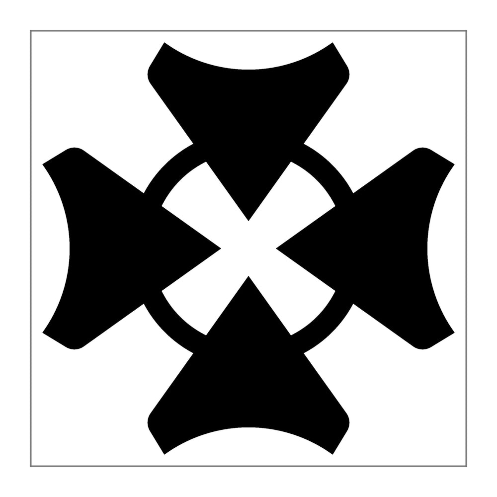 black on white