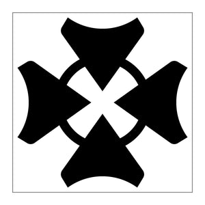 black on white