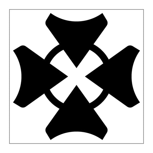 black on white