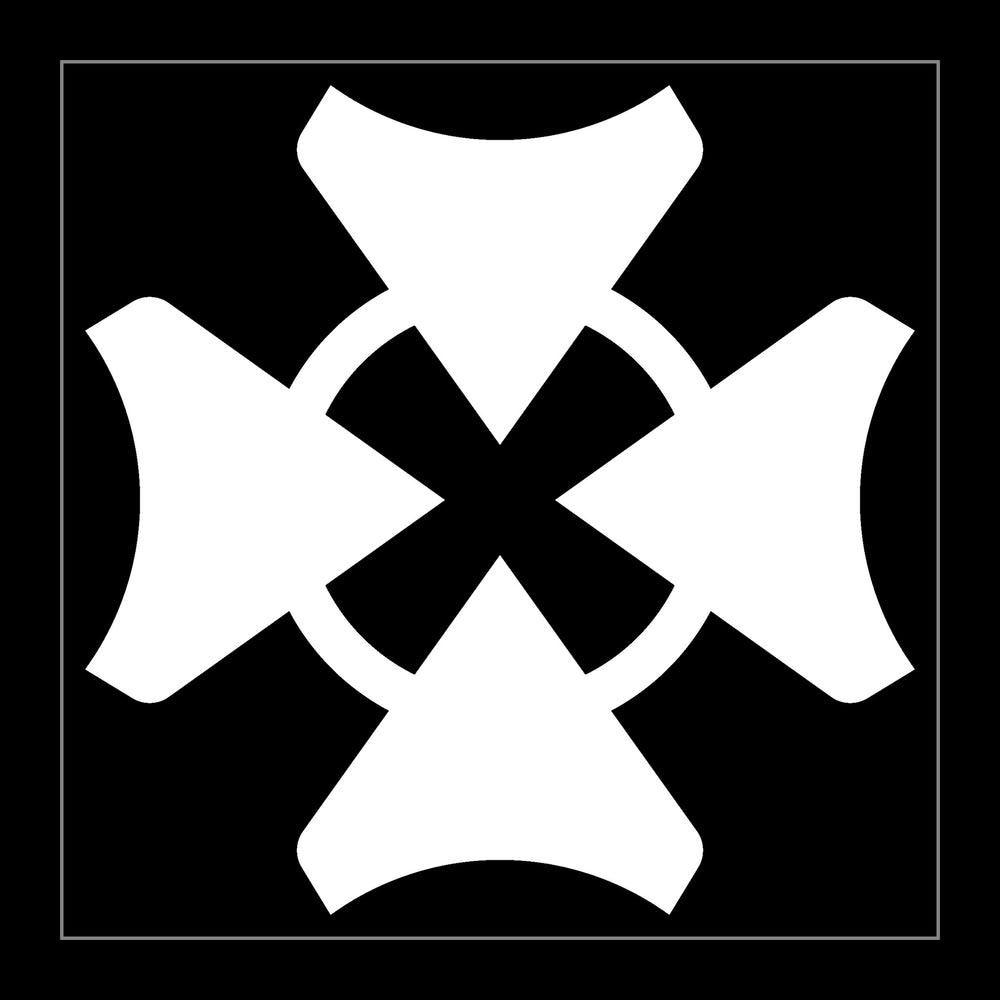 black on white